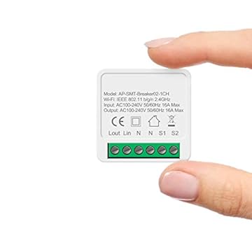 Mini Interruptor inteligente 16A wifi diy suporta 2 vias de controle, módulo de automação residencial inteligente, funciona com alexa google casa inteligente