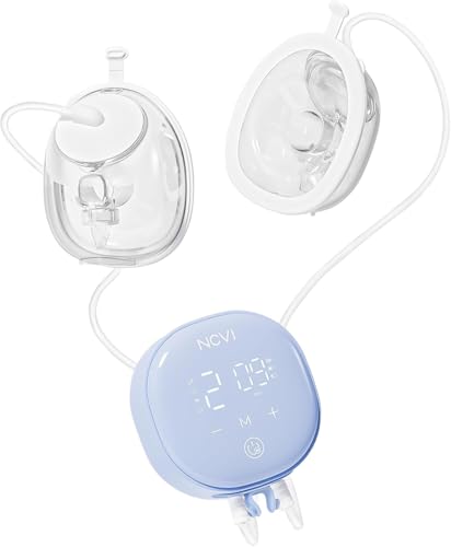 Image of NCVI 8122 Breast Pump Hands-Free, Wearable Breast Pump with 21 /24mm Flange | 4 Modes 9 Levels, Hospital-Grade Suction , BPA-Free, <45db, Portable Breast Pump for Mom Driving or Outside, Anti-flow