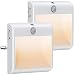 Luce Notturna da Presa [2 Pezzi], TEAMPD Luce Notturna Bambini con Sensore Movimento e Luce, AUTO/ON/OFFF LED Lampada da Comodino per Armadio, Scale, Bagni, Corridoi, Cucina, Garage, Soggiorno