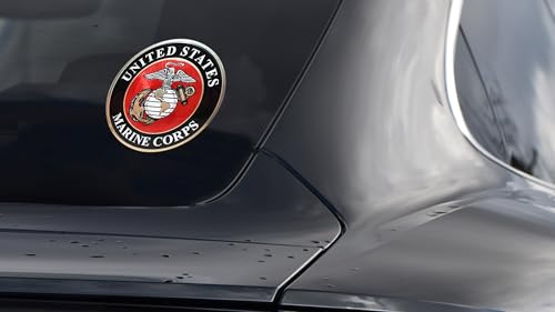 Elektroplate Officially Licensed US Marine Corps Premium Decal (3.25")| Metallic 3D Embossing All Weather Sticker for Car, Water Bottle, Laptop, Cooler, Bumper, Phone and More | Made in the USA by Elektroplate - Image 4