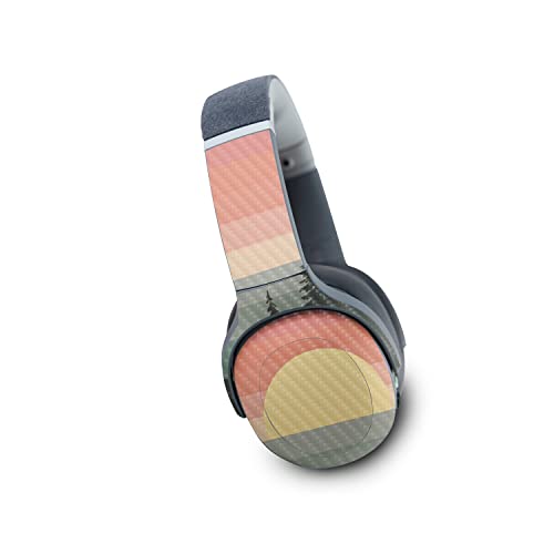 Image of MightySkins Carbon Fiber Skin Compatible with Skullcandy Crusher Evo Wireless - Sunset Forest | Protective, Durable Textured Carbon Fiber Finish | Easy to Apply | Made in The USA