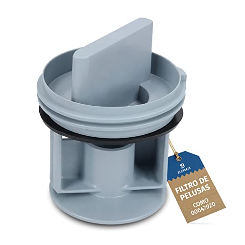 B BLUPARTS Filtro antipelusas para lavadora, compatible con el número de pieza original 00647920, filtro de pelusas para varias lavadoras de Bosch, Siemens, Constructa, Neff, etc.