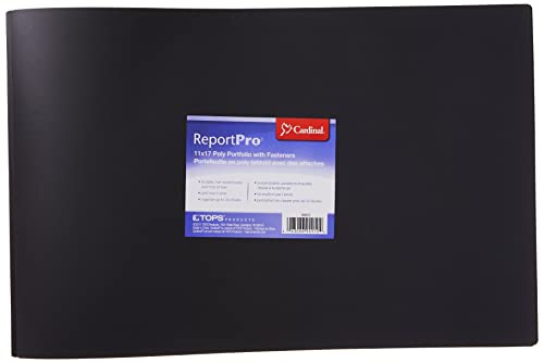 Cardinal Poly Portfolio w/Brads Black 11 x 17 1 per Box (94910)