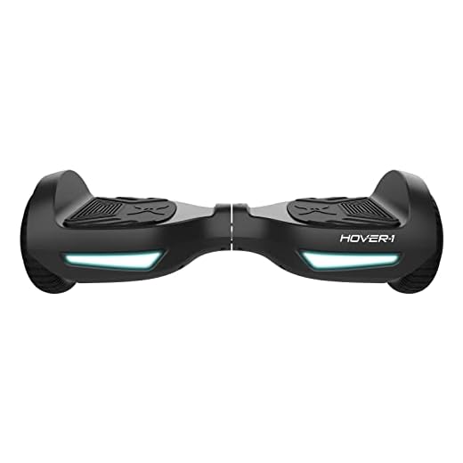 Hover-1 Drive Electric Hoverboard | 7MPH Top Speed, 3 Mile Range, Long Lasting Lithium-Ion Battery, 6HR Full-Charge, Path Illuminating LED Lights, Black