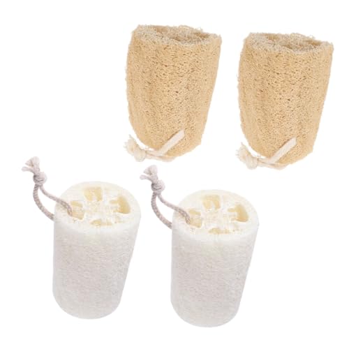 BCOATH 4Pcs Natural Loofah Dish Washing Sponges Kitchen Scrubber Pads Loofah Cleaning Pads for Dishes Multi for Dish Cleaning