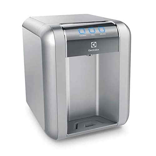 Purificador de Água Gelada Fria e Natural Elétrico Compacto Eletronico placa Electrolux cinza prata