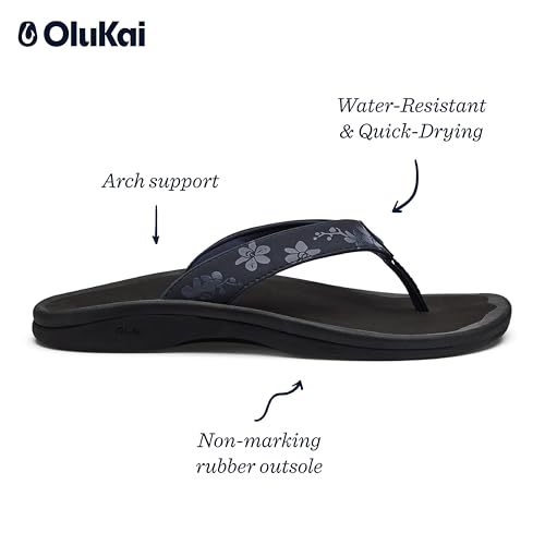 Image of OLUKAI Ohana Women's Sandals, Water Resistant Flip Flops with Arch Support, Lightweight Comfort for Beach & Travel, Enhanced Traction for Wet Surfaces