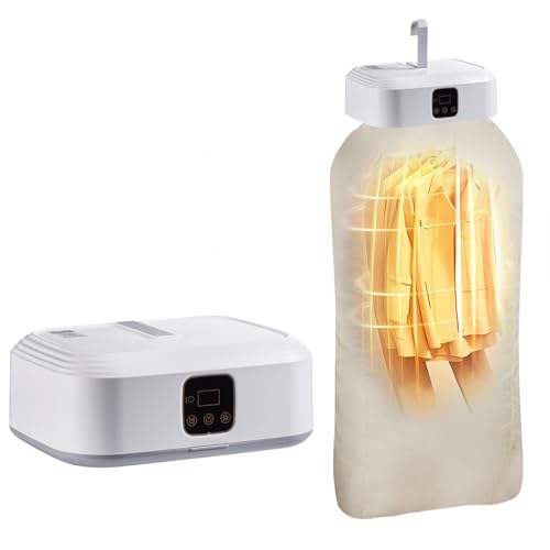 Electric Clothes Dryer, Heat Pump Dryers 2H Quickly Drying 600W Energy-Efficient, Timer,UV...