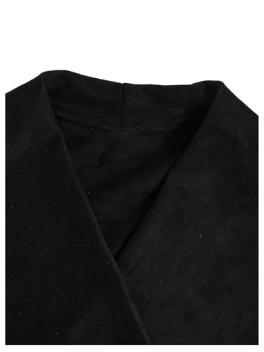 Image of Verdusa Girl's Faux Suede Tassel Vest 70s Hippie Cardigan Cowgirl Fringe Jacket