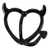 Didiseaon Piercing para Ombligo en Aleación de Cobre Diseño de Corazón y Demonio, Cómodo, Resistente Deformación, Adecuado para Fiestas y Uso Diario en Mujeres