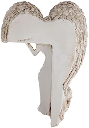 Angel Door Frame Ornament Left Right Door Frame Angel Wall Sculpture Ivory Door Frame Angel Wings Sculpture Vintage Shabby Chic Angelic Figurines Ornament for Door Frame Fireplace Home Art Decoration