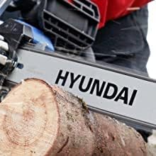 Hyundai 1600w / 230v, 14" Bar Powerful Electric Chainsaw, Lightweight, 3m Power Cable, Automatic Chain Lubrication, Easy to Use Corded Chain Saw with 3 Year Warranty