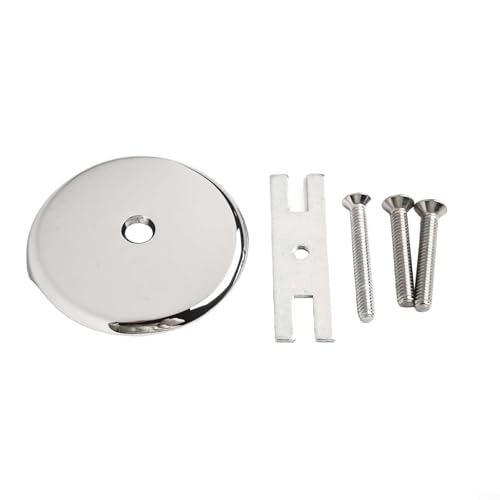 Puupaa Kit de réparation de trop-plein pour baignoire - Pièce de rechange pour trop-plein - Matériel de baignoire - Protection contre les débordements d'eau (argenté)