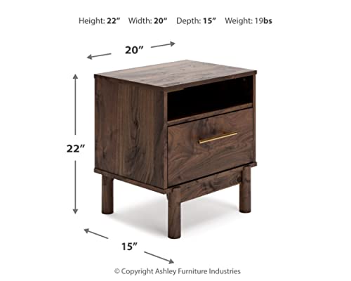 Signature Design By Ashley EB3660-291 Calverson Modern 1 Drawer Nightstand thumb #2