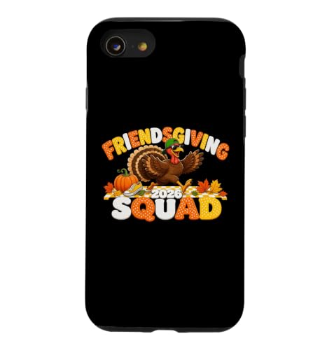 Friends Giving Squad 2026 Groovy Turkey Pumpkin Thanksgiving �X�}�z�P�[�X iPhone SE (2020) / 7 / 8 �p