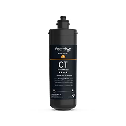 Waterdrop WD-10CT Filtr do wody pod zlewem, Wymiana dla Waterdrop TSA i TSB 3-stopniowego systemu filtra do wody pod zlewem