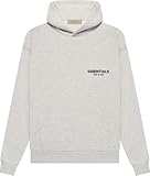 ESSENTIALS Pullover Hoodie Cotton Blend Adult Men Oversized, baggy fit. (US, Alpha, XX-Small, Regular, Regular, Light Oatmeal)