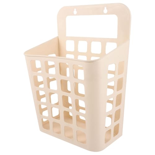 BESTonZON 可折りたたみ式プラスチック製洗濯かご 壁掛け収納バスケット 衣類タオルおもちゃ整理用 軽量安定設計 洗面所寝室クローゼット対