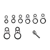 Qsvbeeqj Guía para cañas de pescar, anillos, guías, consejos de barras de pesca, juego de reparación de puntas, juego de reparación, accesorios de pesca