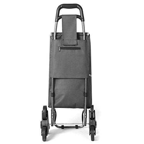 PAKUES-QO Leichte 2,5 Kg Treppensteigen Faltbarer Einkaufstrolley Mit 6 Rädern Faltbarer Stahlrahmen Wäschedienst… – Bild 3
