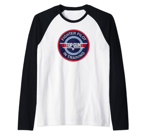 Top Gun Fighter Pilot In Training Raglan Baseball Tee