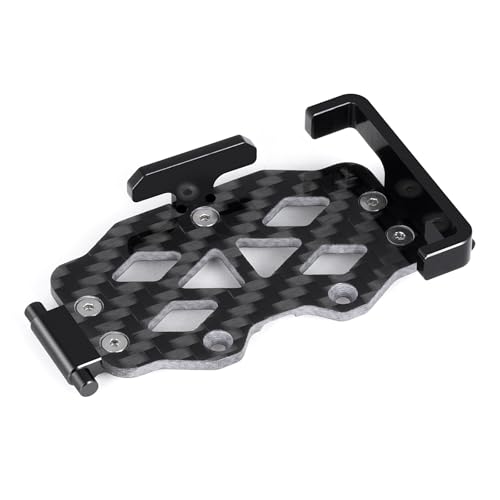 JGGZONE RC Car Battery Tray - Carbon Fiber and Aluminum Battery Bracket for TRX4M 1/18 RC Crawler...