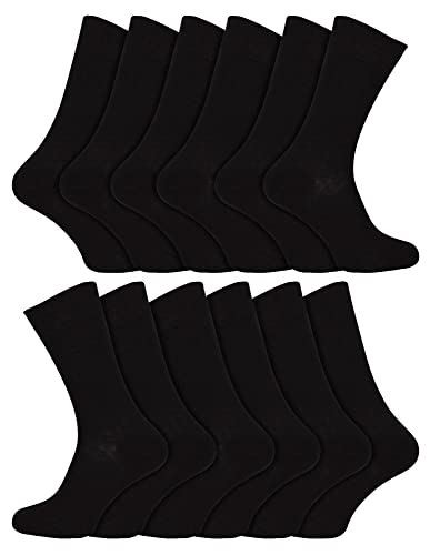 Chaussettes Bambou Homme Sans Elastiques pour le bureau et la maison | 12 Paires