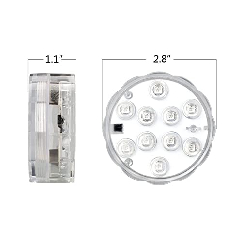 Luces LED sumergibles IP68 para iluminar jarrones de fiesta sin cables 2