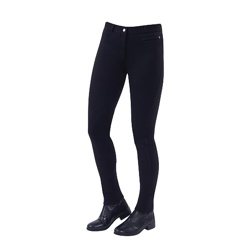 Dublin Womens/Ladies Supa-fit Zip Up Knee Patch Jodhpurs (36in) (Black)