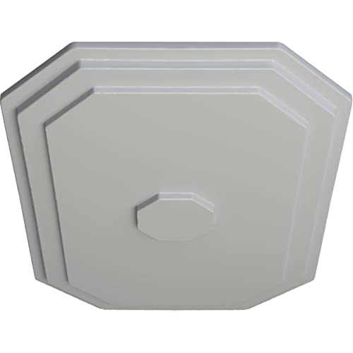 Image of Ekena Millwork CM25FEFRF Felix Ceiling Medallion, Frost, 25 1 /4 inchW x 17 1 /4 inchH x 1 3 /4 inchP
