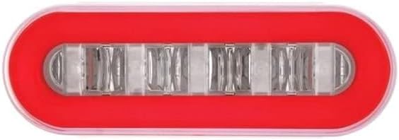 United Pacific 36924BRK Brake/Tail/Turn Signal Light 22 Led 6" Oval Glo Halo, Kit, Red Led/Red Lens