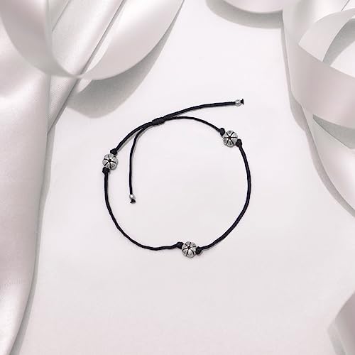 925 Sterling Silver Modest Floral Rhodium Anklet Hypoallergenic