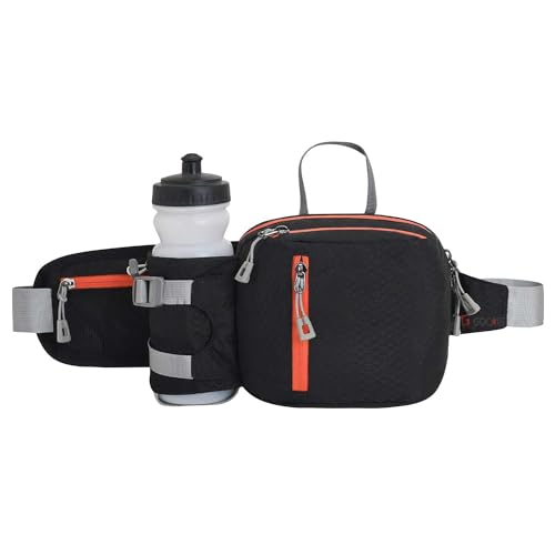 Image of GOCART WITH G LOGO Running Belt Jogging Cycling Waist Bum Pack Phone Pouch Sports Bag with Water Bottle Holder Organizer