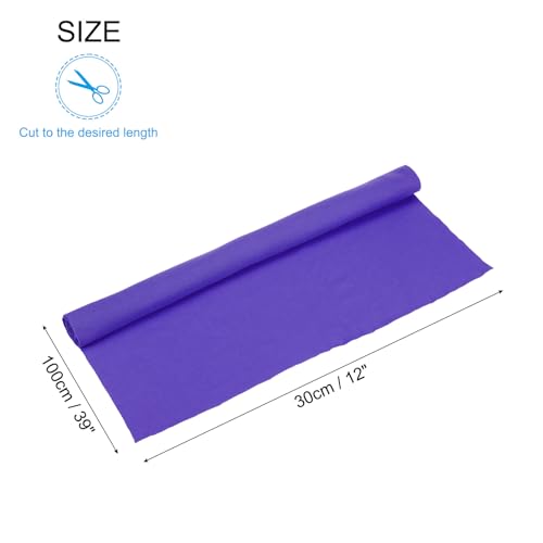 Image of MECCANIXITY 39 inch Elastic Cuffs Ribbed Trims Cotton Fabric Knit Rib Stretch Tape Cuff Sleeve Waistband for Sewing, 12 inch Wide Purple