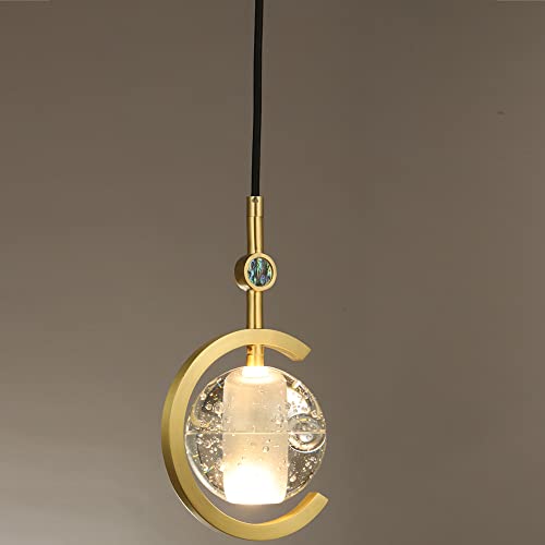Suspension luminaire en tout le cuivre et émail, l'excellence du cristal nordique pour salon