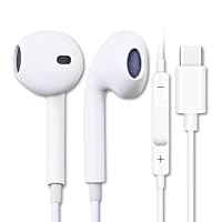 Fone De Ouvido Com Fio Tipo-C Estéreo Premium Microfone Integrado Para Reuniões Exercícios e Lazer Compatível Com Android e IOS