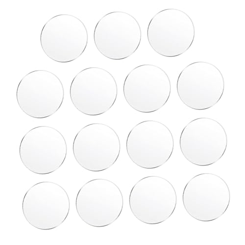 FONDOTIN Discos Redondos de Acrílico Transparente 6 CM 15 Unidades Láminas Acrílicas Circulares para Manualidades DIY Pinturas y Proyectos Creativos