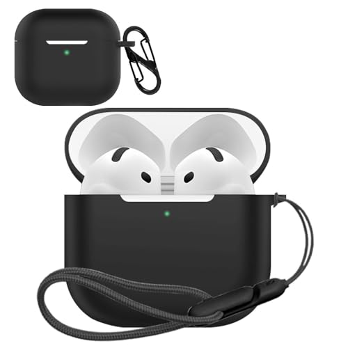 タ*ん様 AirPods4本体 （ノイキャン搭載）シリコンケース付き Apple Air Pods4 シリコンケース カラビナ付き ケース : Arupi