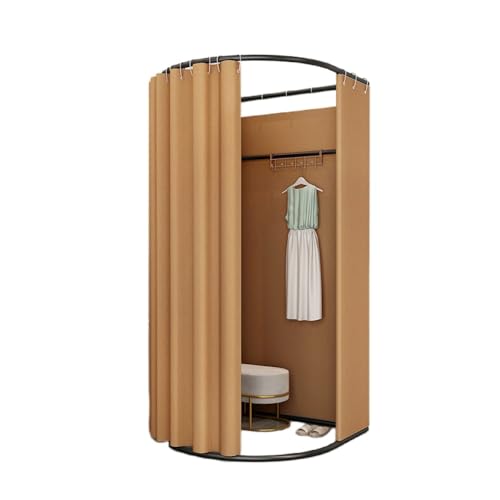 VGVGフィッティングルーム 更衣室 簡易試着室 ロッカールーム店舗 ス容量が大き 取り外し可能 インストールが簡単 厚手の遮光生地 (100*95*200cm,ダークイエロー)