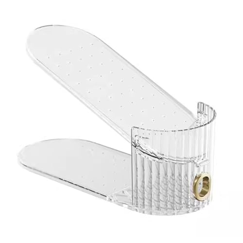 Shoe Slots Organizer Double Layer Transparent Adjustable Shoe Rack Shoe Slot Organizer, Suitable for Storing Flat and High Heels