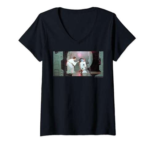 T-shirt Star Wars femme col V en coton doux pour fan de la saga en quête de confort absolu