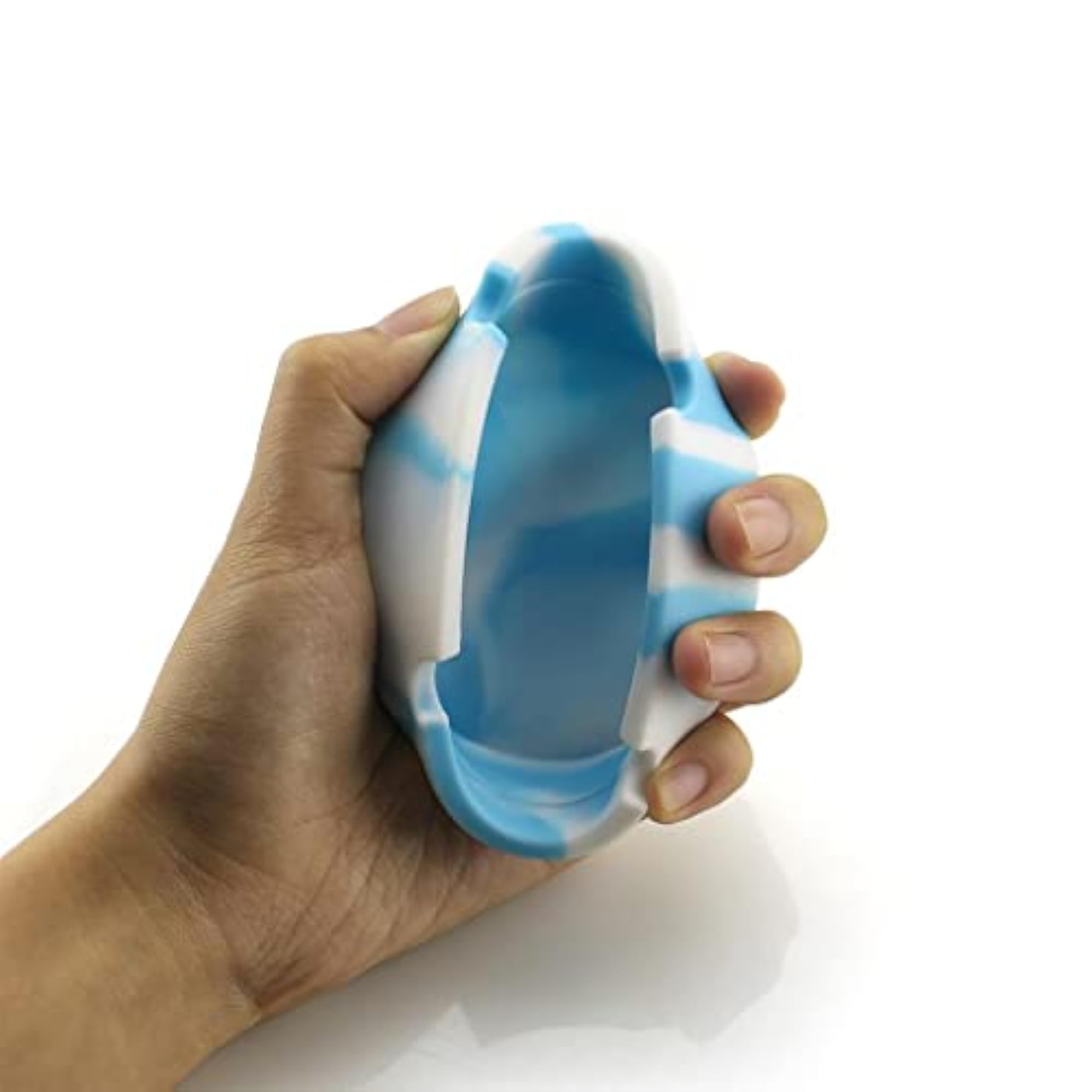 Round Silicone Ashtray Cigar Holder, Sky Blue Camo