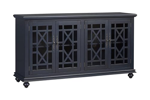 Image of Martin Svensson Home Elegant 63 inch Wood Entertainment Center, Catalina Blue