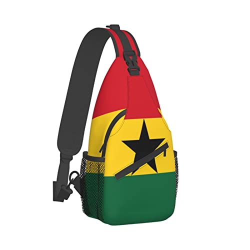 Mochila bandolera unisex negro para senderismo miniatura 3