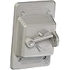 Hubbell-Bell PTC100GY Weatherproof Vertical Box Mount Nonmetallic Toggle Cover, 1-Gang, Gray