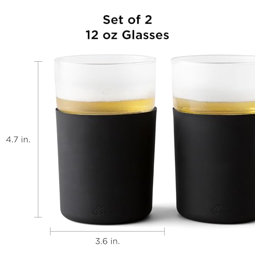 Image of Rabbit Freezable Beer Glasses, 2 Count (Pack of 1), Black