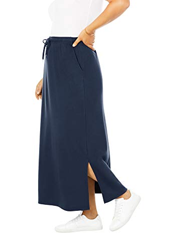 Woman Within Plus Size Sport Knit Side-Slit Skirt3