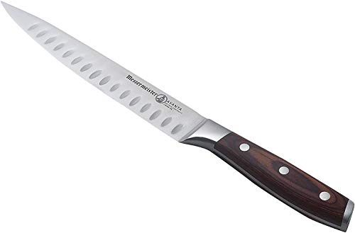 Messermeister Avanta Pakkawood 2 Piece Kullenschliff Carving Knife and Fork Set, Brown - Thumbnail 5