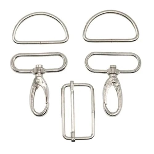 Die Stofftante Taschen-Zubehör-Set | für 40 mm breite Gurtbänder | 5 Farben (nickel) Die Stofftante Taschen-Zubehör-Set | für 40 mm breite Gurtbänder | 5 Farben (nickel)