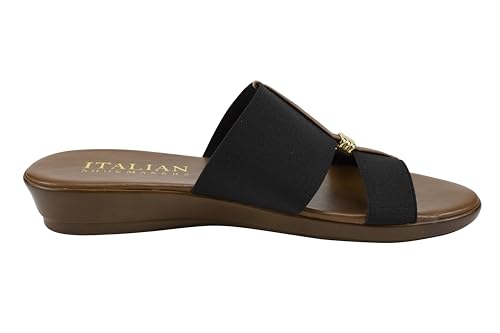 Image of ITALIAN Shoemakers Women's Sofy Wedge Sandal, Comfort Casual Open Toe - Made in Italy, 1.5 inch Heel